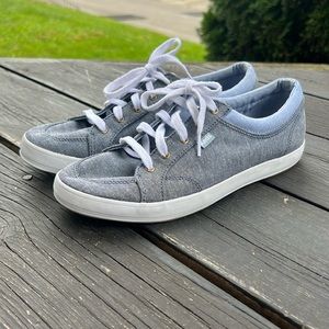 Keds Women's Center Canvas Dream Foam Sneaker, Blue Demin, Sz 9 US, WF59960